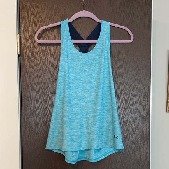 Under Armour Light Blue Racerback Tank Top - Picture 1 of 3